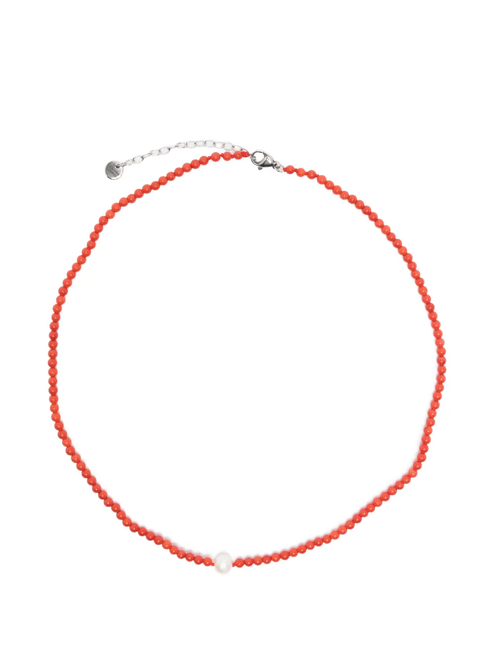 COLLANINE COLORATE beaded pearl-detail necklace - Arancione