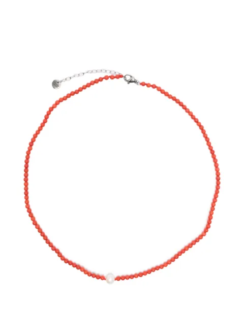 COLLANINE COLORATE beaded pearl-detail necklace