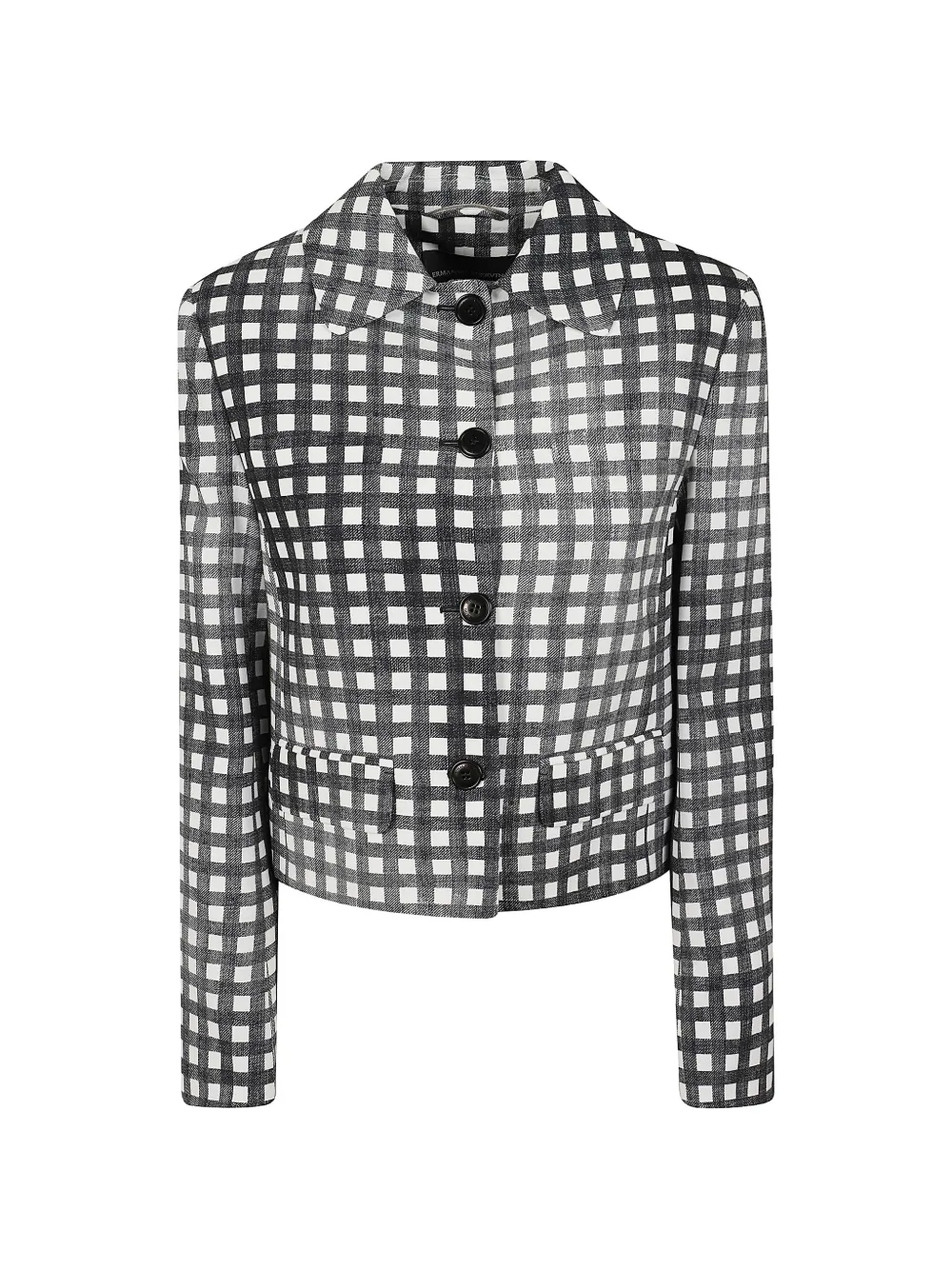 Ermanno Scervino gingham-check button-up jacket - Schwarz