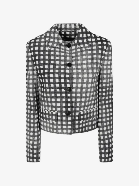 Ermanno Scervino chamarra con motivo de cuadros gingham