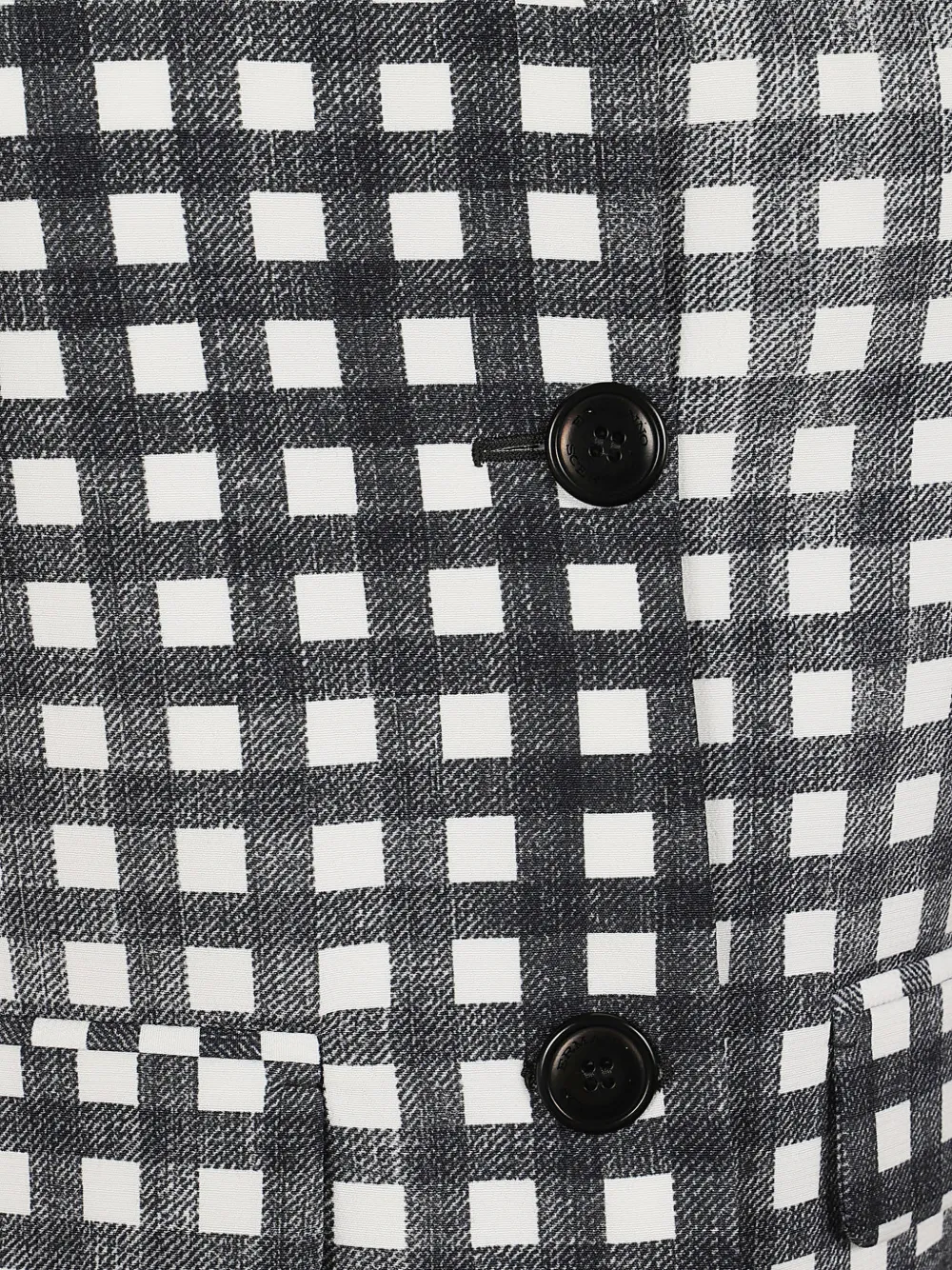 Ermanno Scervino Button-up jack met gingham ruit Zwart