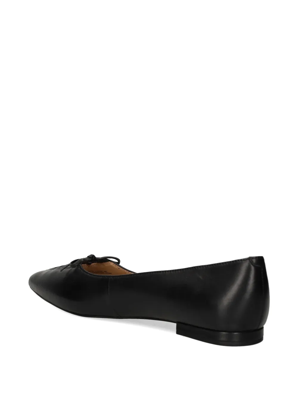 Lauren Ralph Lauren lace-up pointed-toe ballet flats Zwart