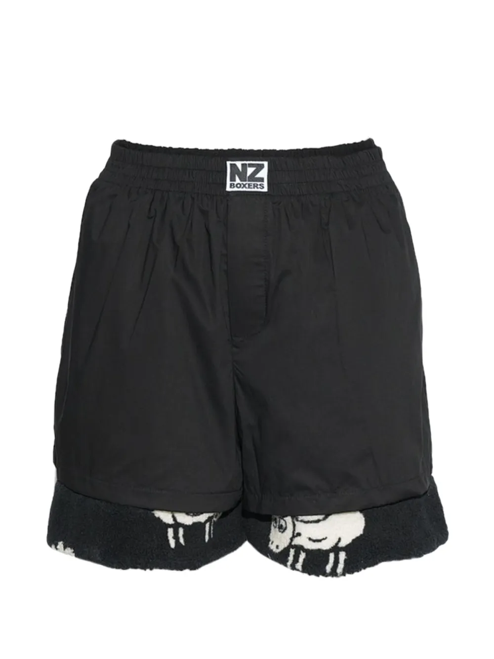 Natasha Zinko reversed upcycled layered shorts - Nero