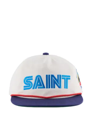 SAINT MXXXXXX x NaS logo-embroidered Baseball Cap | White | FARFETCH