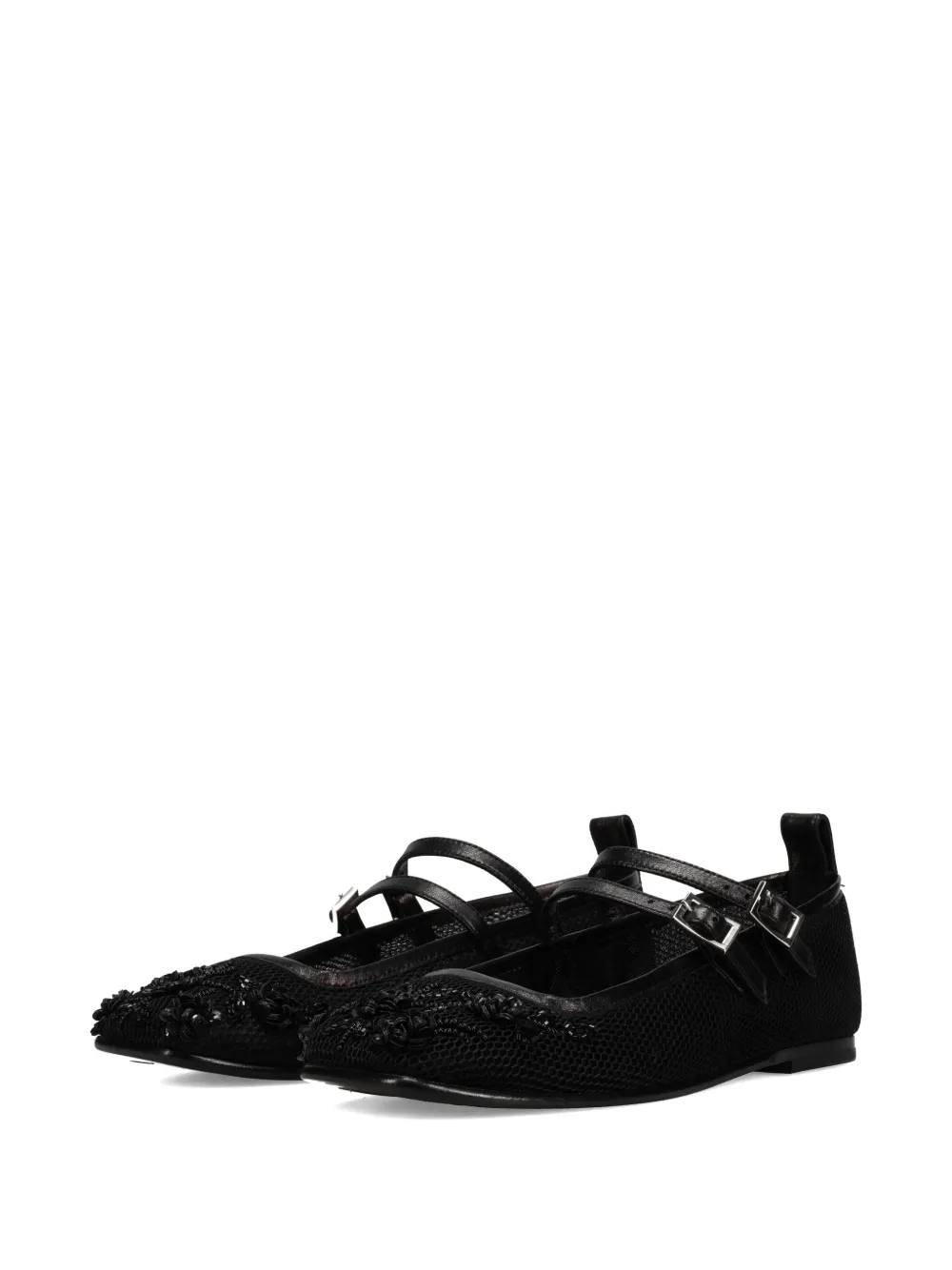 Nodaleto Mesh loafers verfraaid met kralen Zwart
