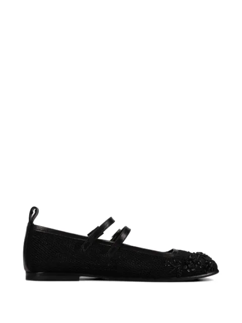 Nodaleto bead-embellished mesh loafers