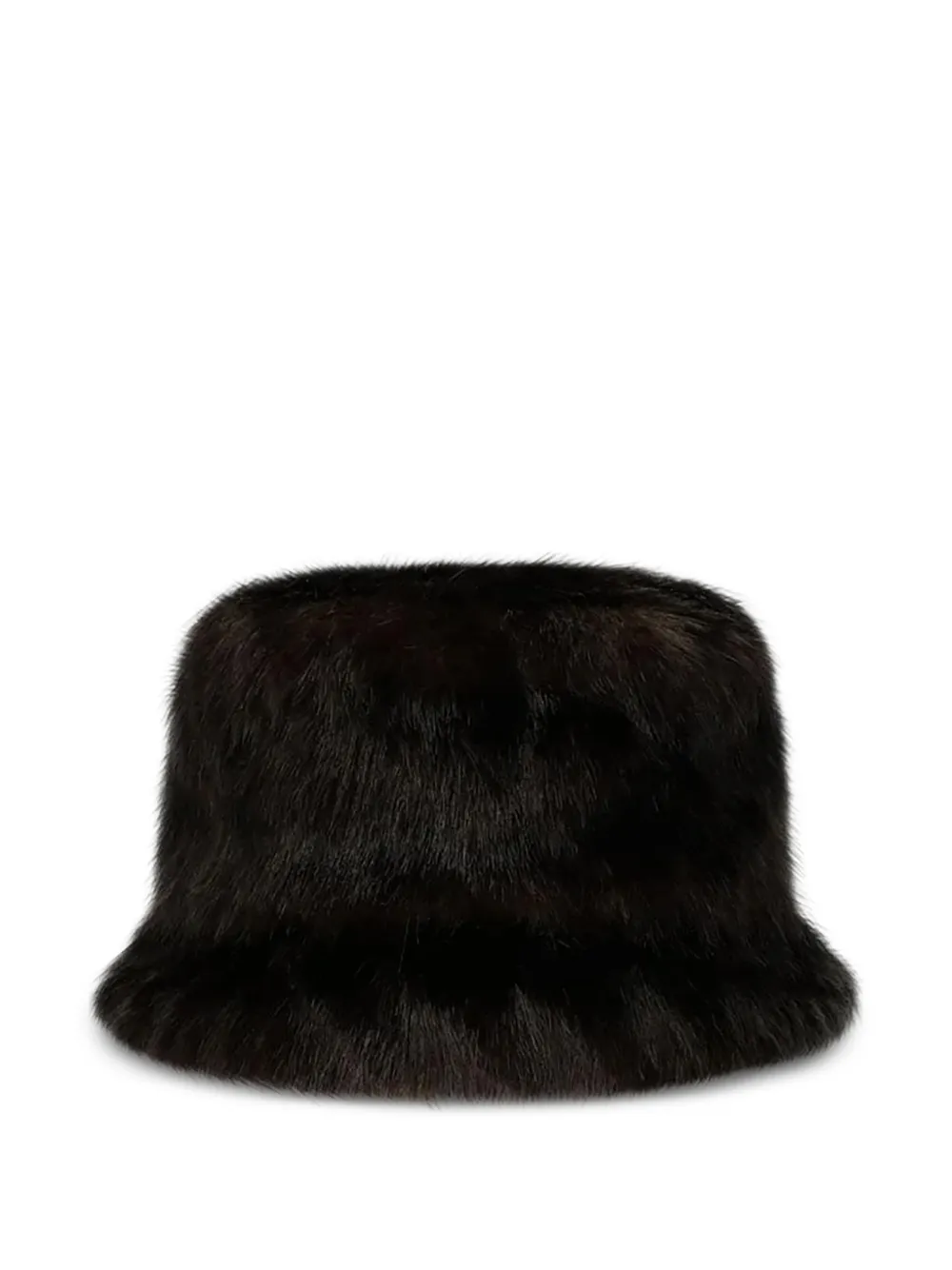 Amomento faux-fur bucket hat - Marrone