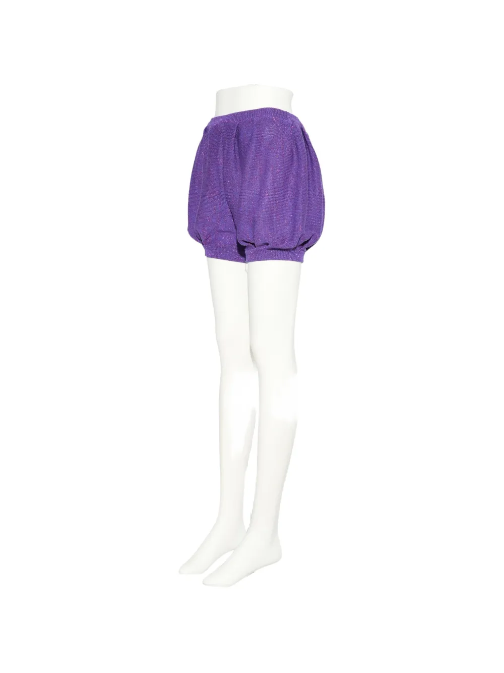 Sophia Webster Princess glitter-knit shorts - Viola