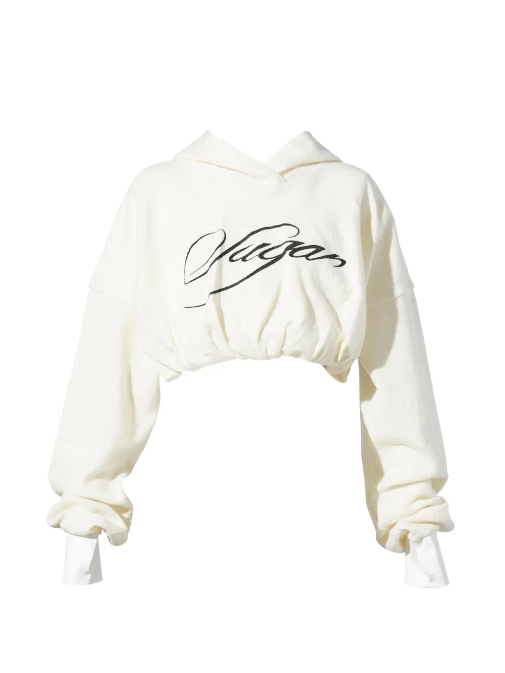 Didu logo-print cropped hoodie - Toni neutri
