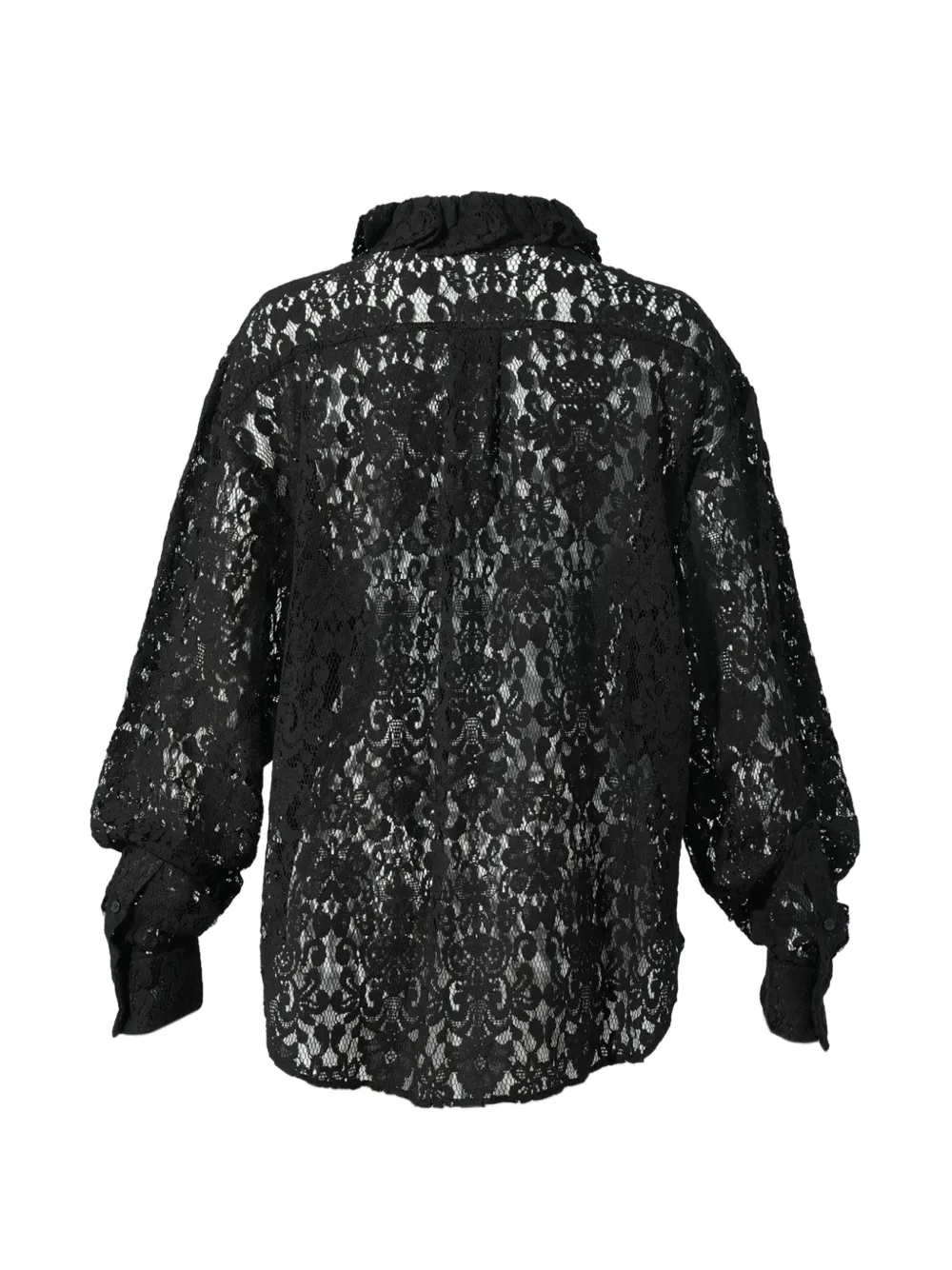  Pushbutton Blusa Con Ruches - Nero 
