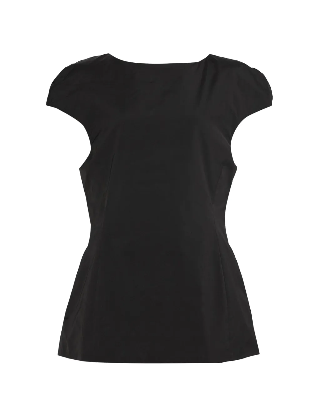 Amomento taffeta cap-sleeve mini dress - Nero