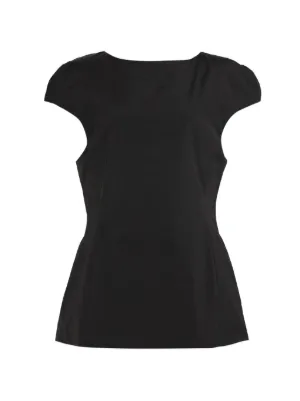 Amomento Taffeta cap-sleeve Mini Dress | Black | FARFETCH