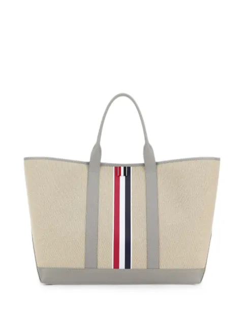 Thom Browne medium RWB stripe cotton tote bag
