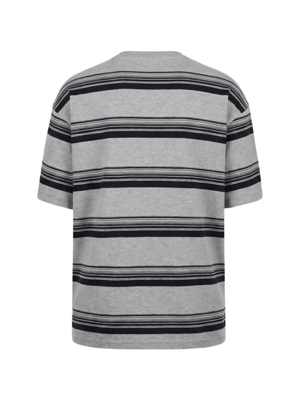 Comme des Garçons Homme Gestreept T-shirt met borstzak Grijs