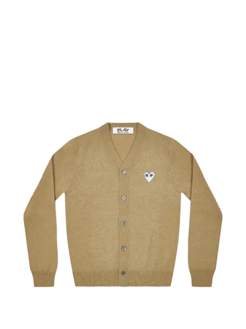 Comme Des Garçons heart-patch V-neck cardigan