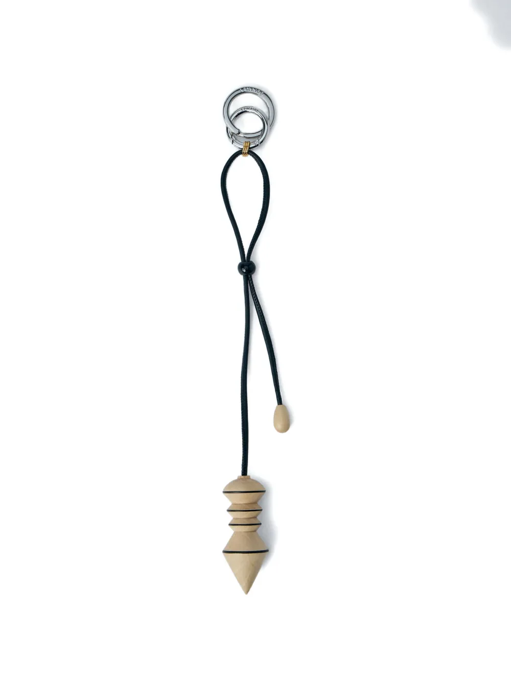 Lemaire LEMAIRE geometric-pendant cord keychain - Schwarz aus Holz in Schwarz