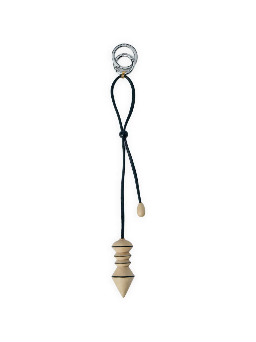 LEMAIRE geometric-pendant cord keychain - Schwarz