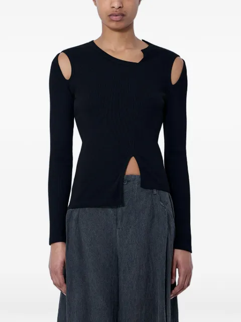 Limi Feu ribbed-knit cut-out T-shirt