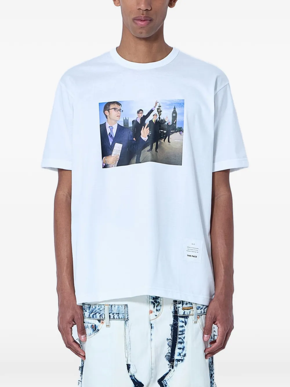 Junya Watanabe graphic-print T-shirt - Bianco