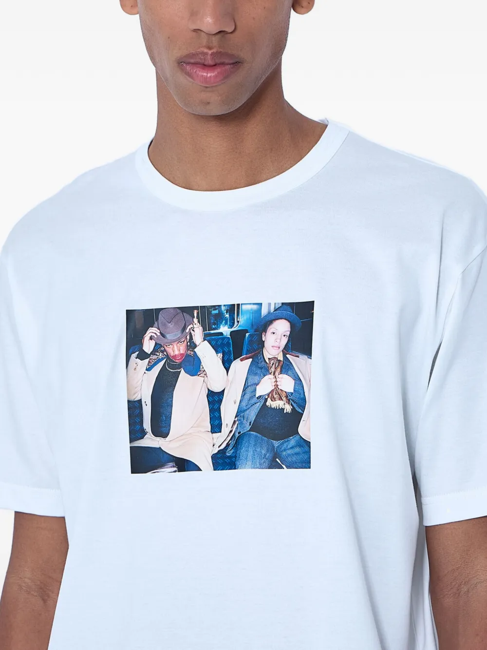 Junya Watanabe MAN T-shirt met grafische print Wit