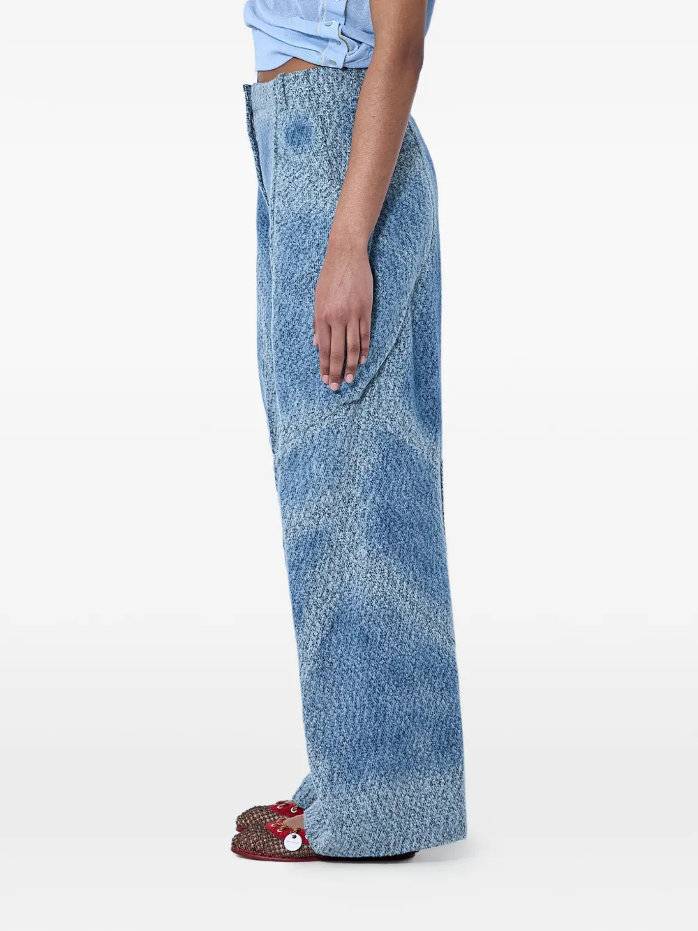 Kiko Kostadinov Broek met textuur Blauw