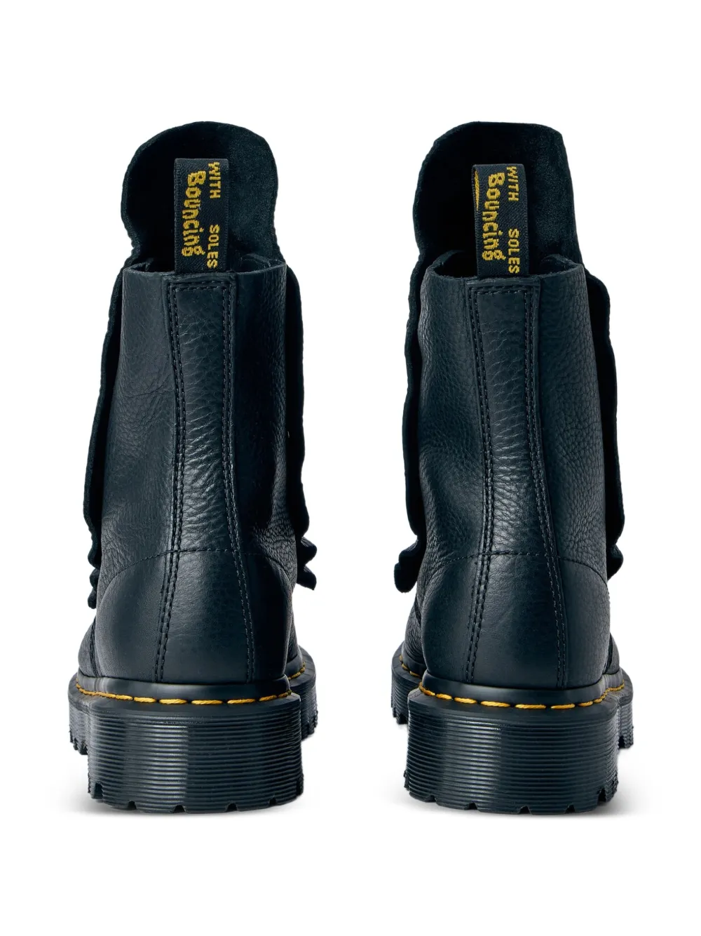 Limi Feu x Dr. Martens combat boots met knoopflap Zwart