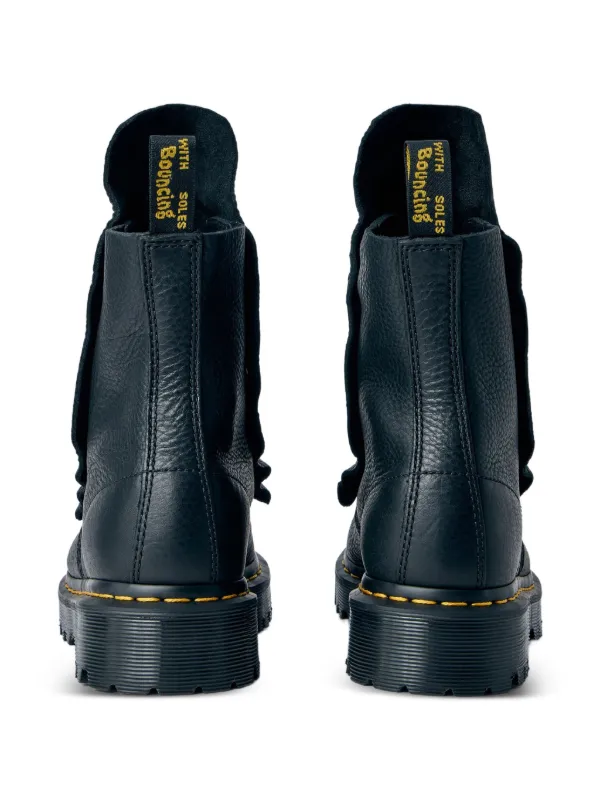 Limi Feu x Dr. Martens buttoned-flap Combat Boots | Black