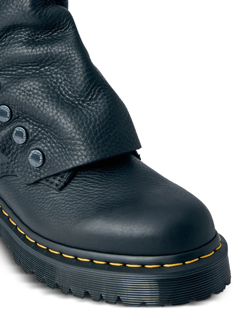 Limi Feu x Dr. Martens combat boots met knoopflap Zwart