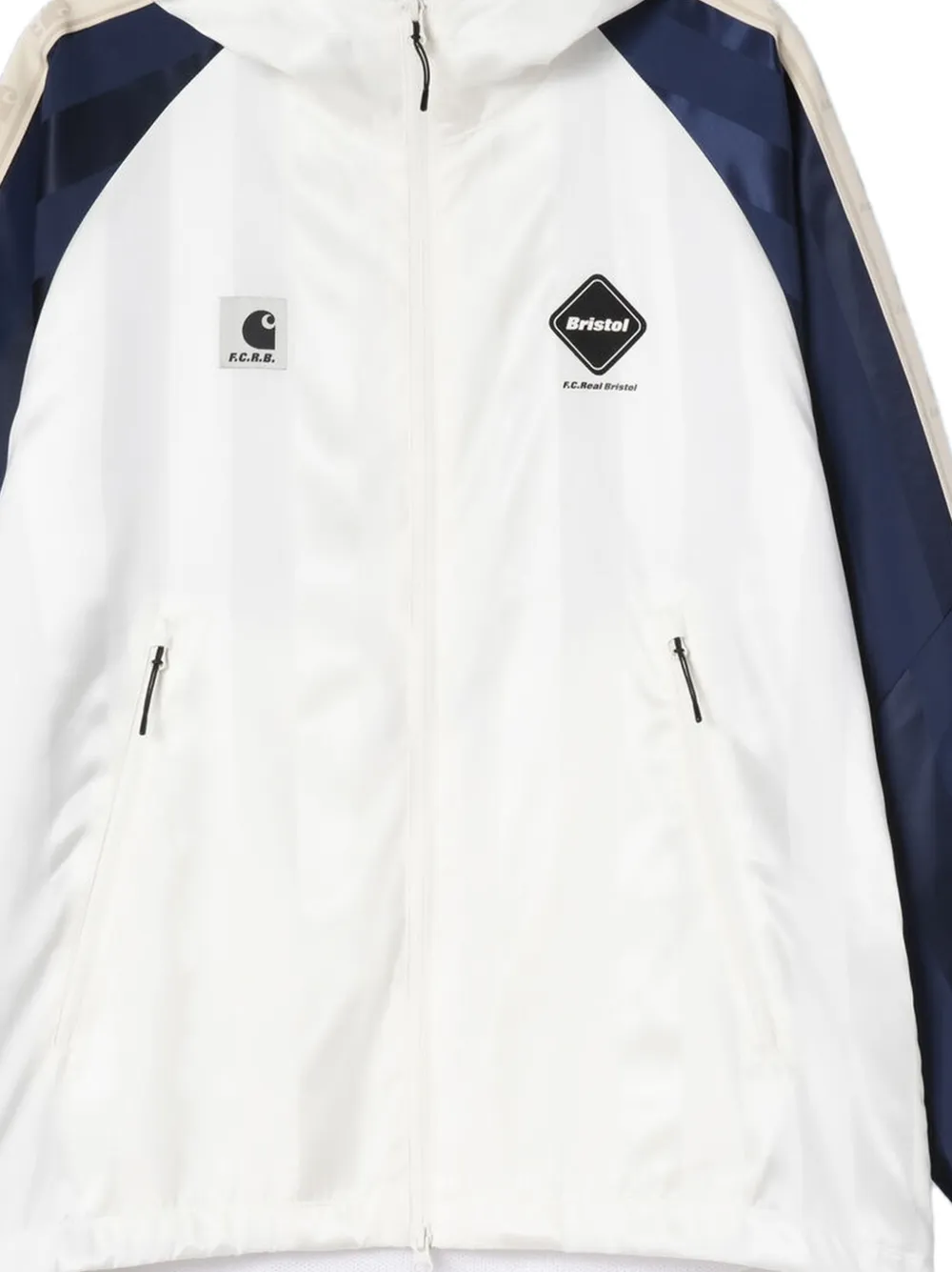 Carhartt WIP x F.C.Real Bristol jack met capuchon en rits Wit
