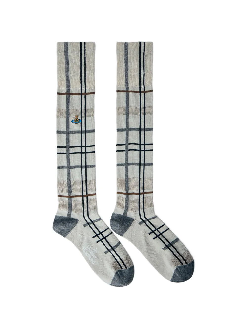 Vivienne Westwood tartan-pattern socks - Nude