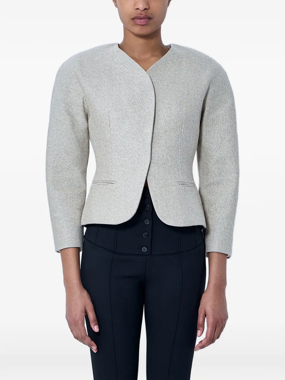 Jacquemus The Mini Ovalo jacket - Toni neutri