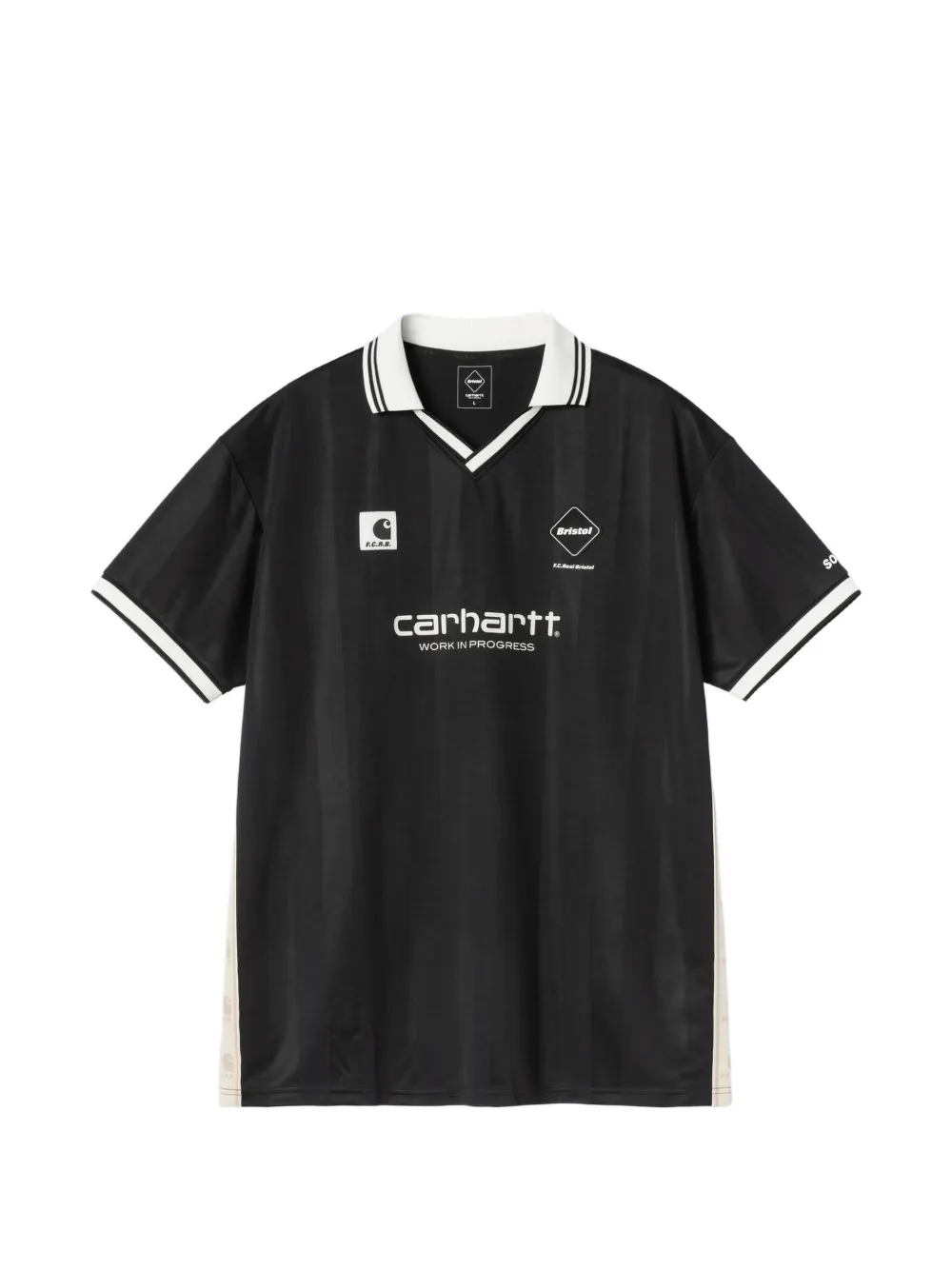 Carhartt WIP x FCReal Bristol logo-motif contrast-trim T-shirt - Nero