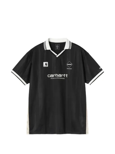 Carhartt WIP x FCReal Bristol logo-motif contrast-trim T-shirt