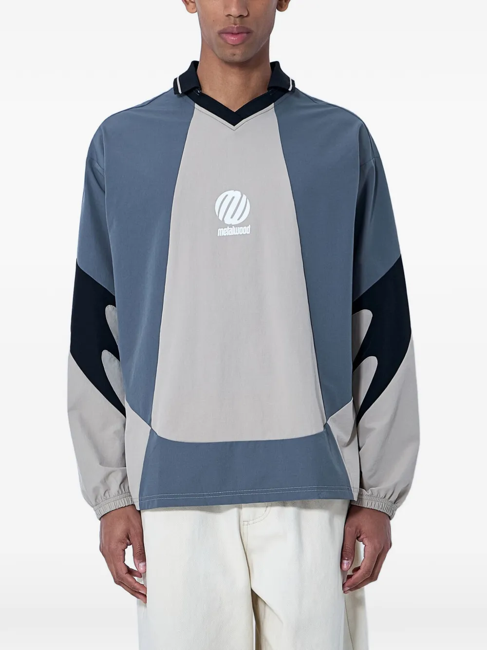 Metalwood Studio V-neck sweatshirt - Blau