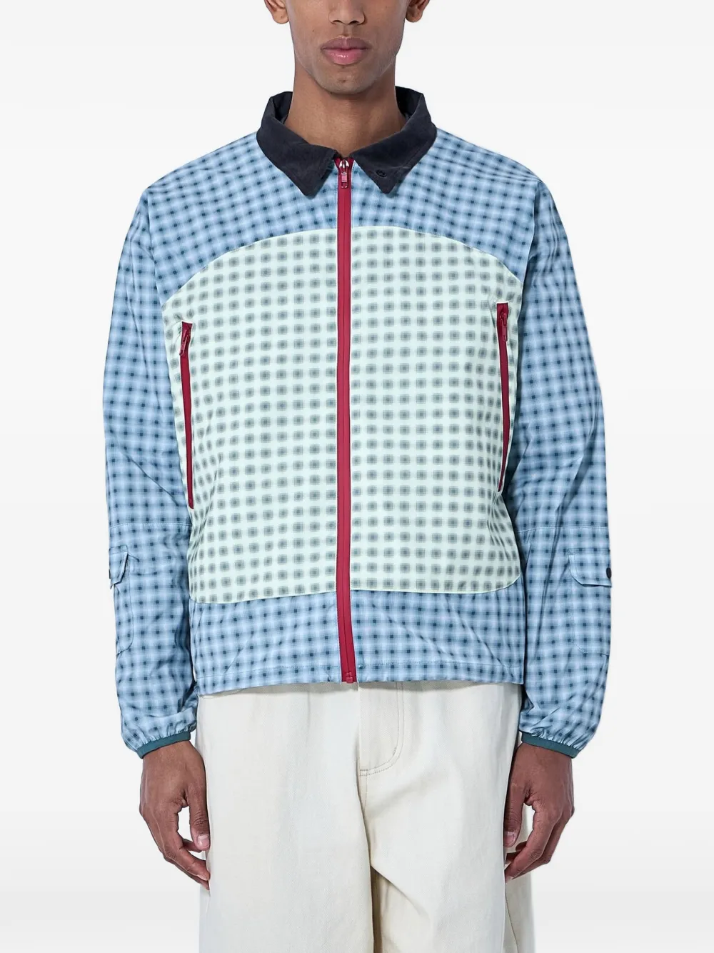 Metalwood Studio Double Plaid jacket - Blau