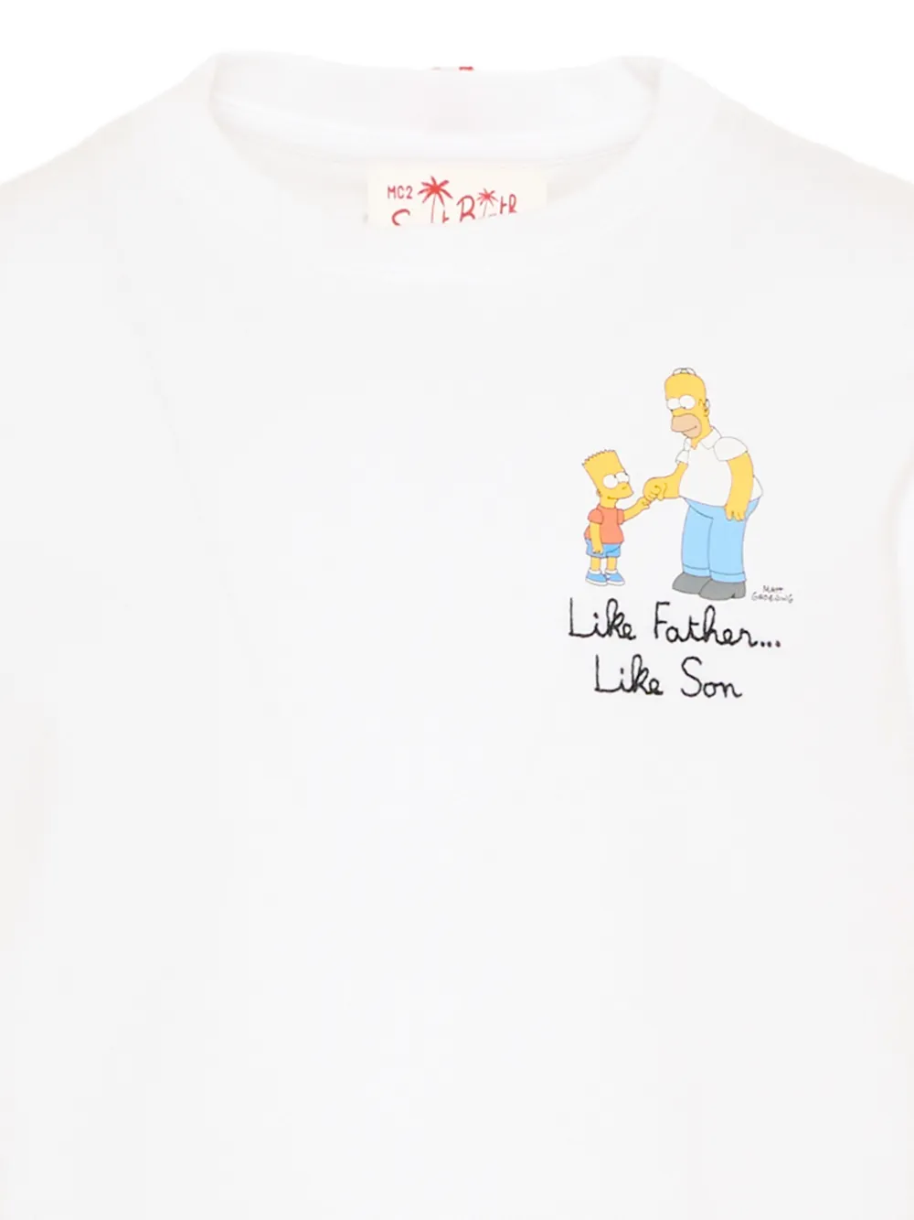 MC2 Saint Barth Kids T-shirt met The Simpsons-print Wit