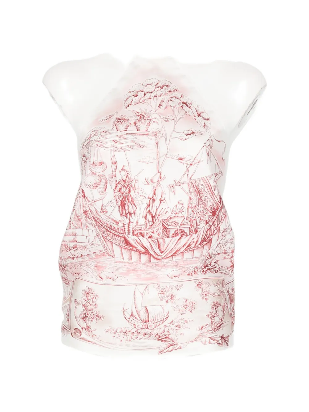 Ferragamo graphic-print top - Weiß