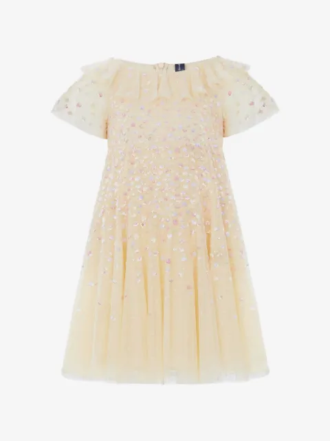 NEEDLE & THREAD KIDS Candy Dot sequin-embellished ruffled dress