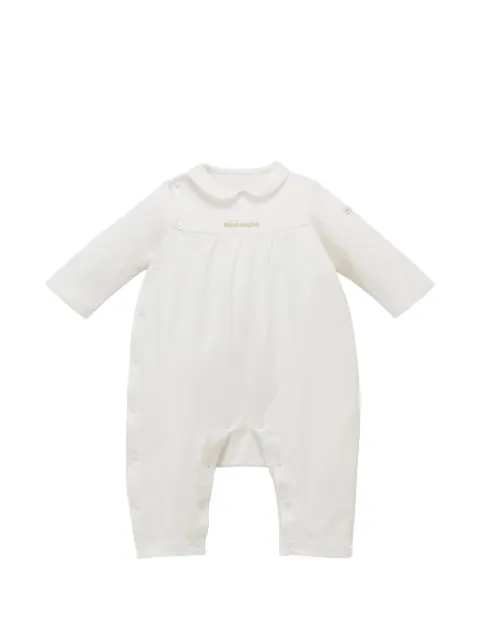 Miki House logo-embroidered Peter Pan-collar pajama