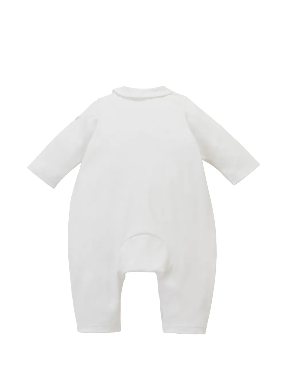 Miki House Pyjama met Peter Pan kraag en geborduurd logo Wit