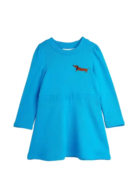 Mini Rodini embroidered long-sleeve dress