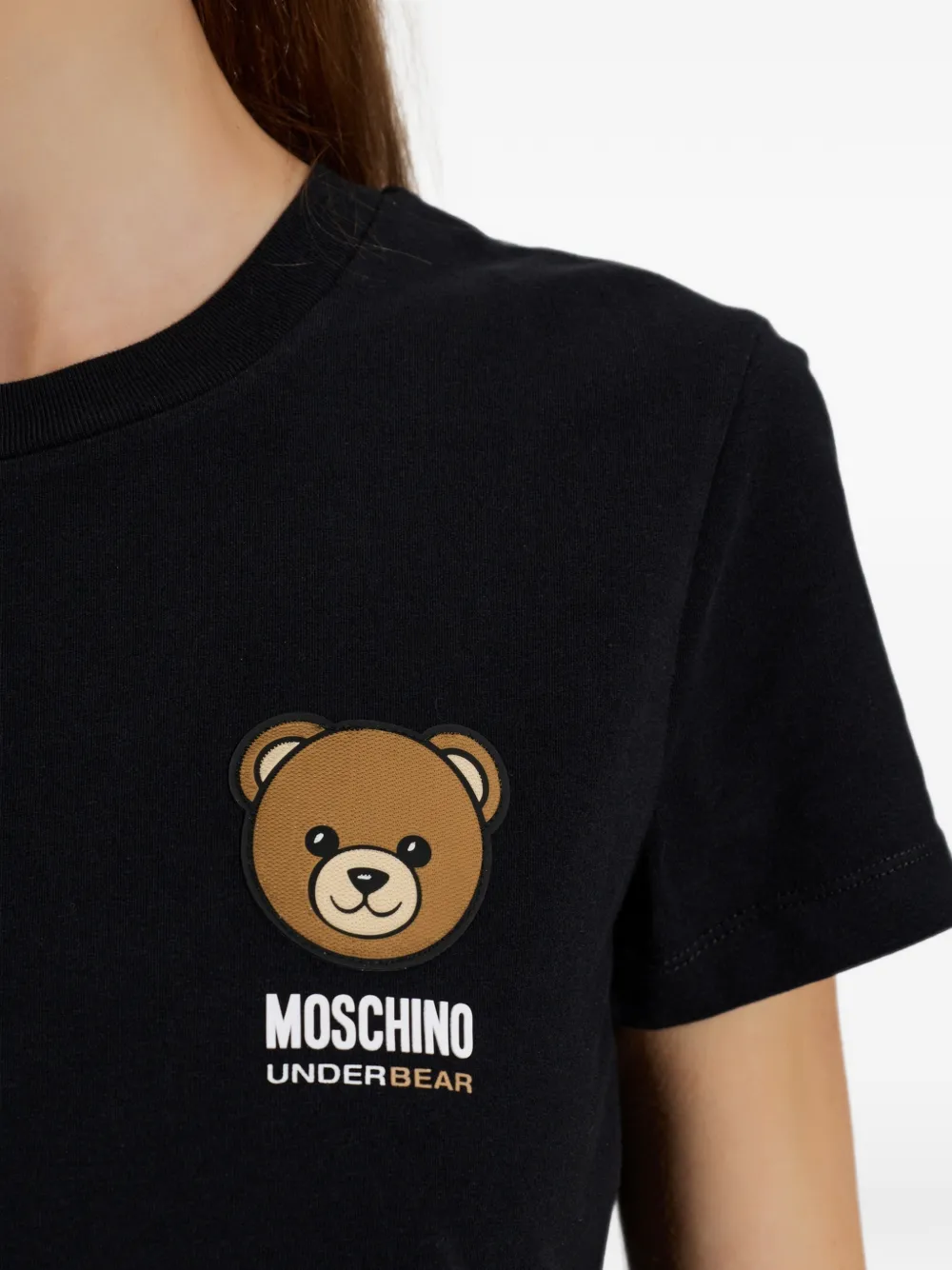 Moschino T-shirt met logoprint Zwart