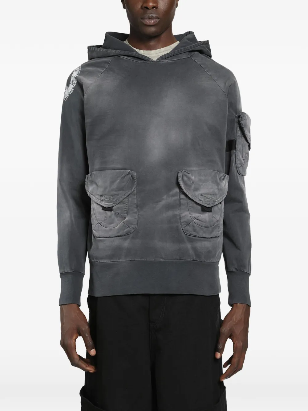 MASSIMO SABBADIN Tas Gabardina washed hoodie - Grigio