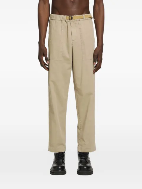 White Sand belted straight-leg trousers