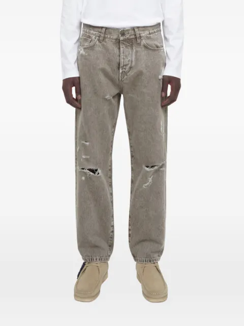 TRC distressed elasticated-cuff jeans