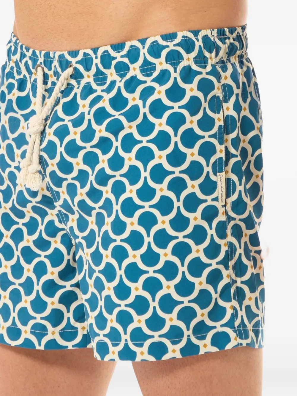 GASSA D AMANTE Zwembroek met geometrische print Blauw