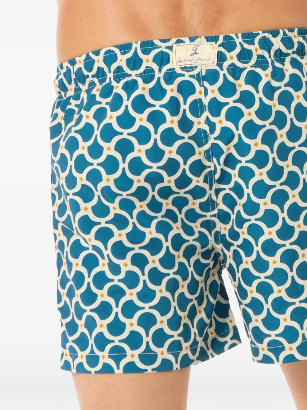 GASSA D AMANTE Zwembroek met geometrische print Blauw