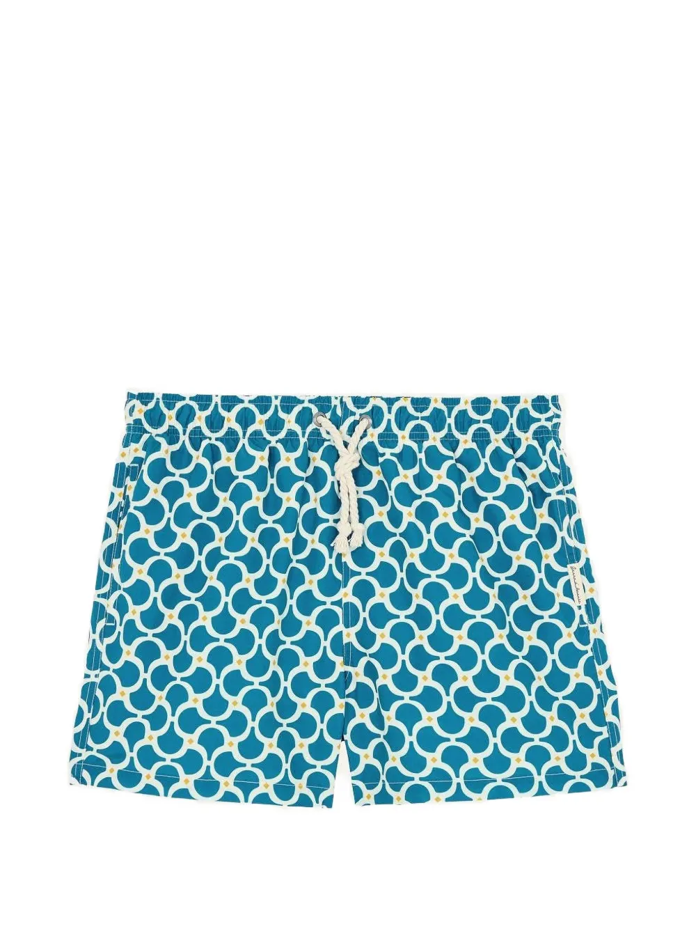 GASSA D AMANTE geometric-print drawstring swim shorts - Blau