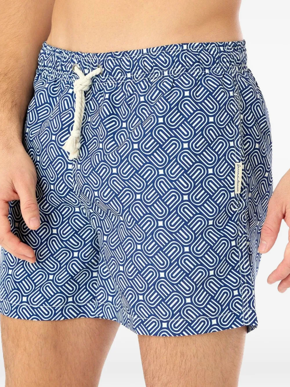 GASSA D AMANTE Zwembroek met geometrische print Blauw