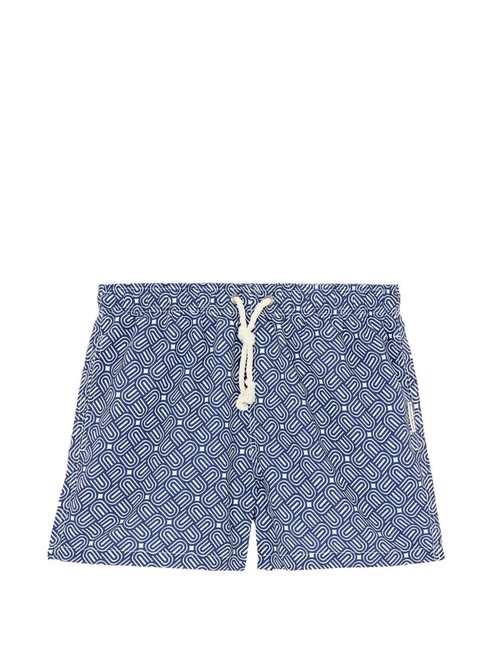 GASSA D AMANTE geometric-print drawstring swim shorts - Blu